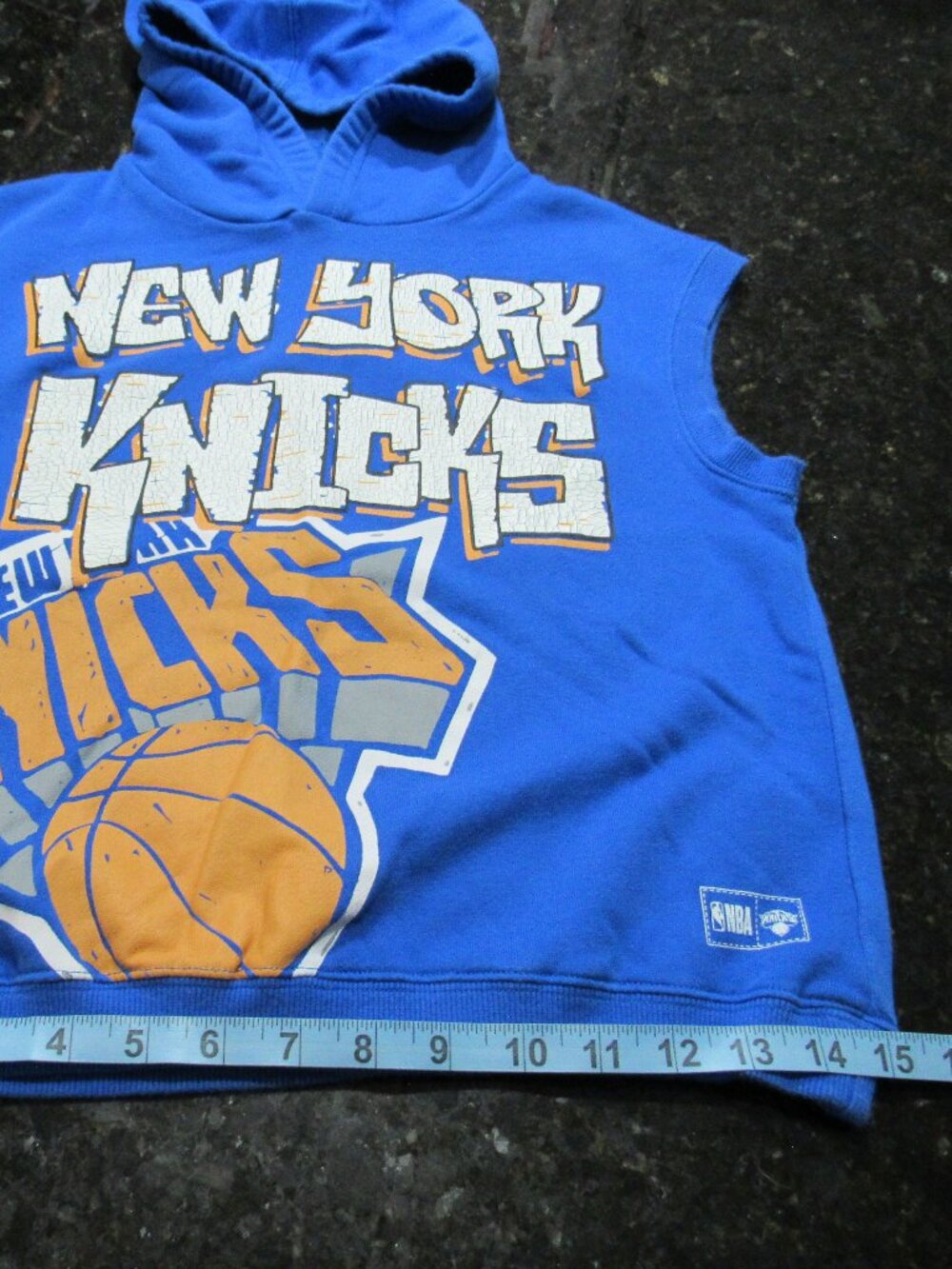 NBA-branded New York Knicks Cotton-On Kid Size 8 Sleeveless Hoodie Pullover Vest - Picture 13 of 16